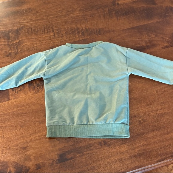 Little Dude Toddler Green Sweatshirt - Picture 2 of 2
